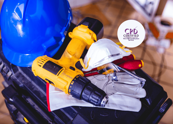 ChatGPT said:

A toolbox topped with various personal protective equipment items, including a hard hat, safety mask, and gloves, representing essential workplace safety gear.